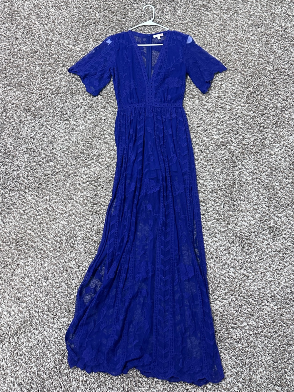 Gianni Bini women’s Royal Blue Lace Maxi Dress size small